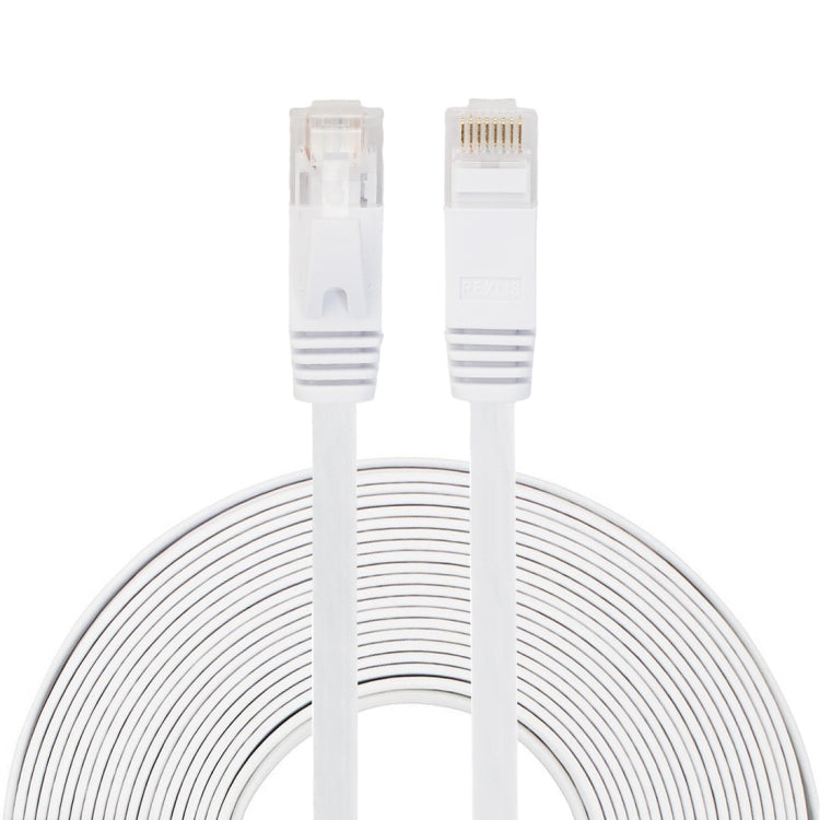 10公尺 CAT6 超薄扁平乙太網路 LAN 線，RJ45 連接線，長度：10公尺