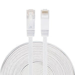 15m CAT6 超薄扁平乙太網路 LAN 線，RJ45 連接線，長度：15m