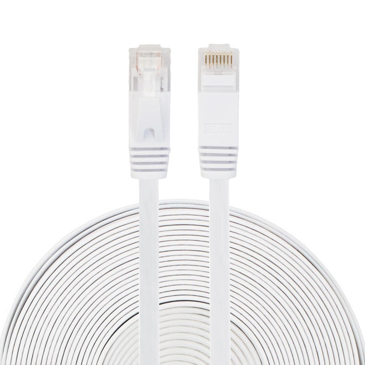 15m CAT6 超薄扁平乙太網路 LAN 線，RJ45 連接線，長度：15m