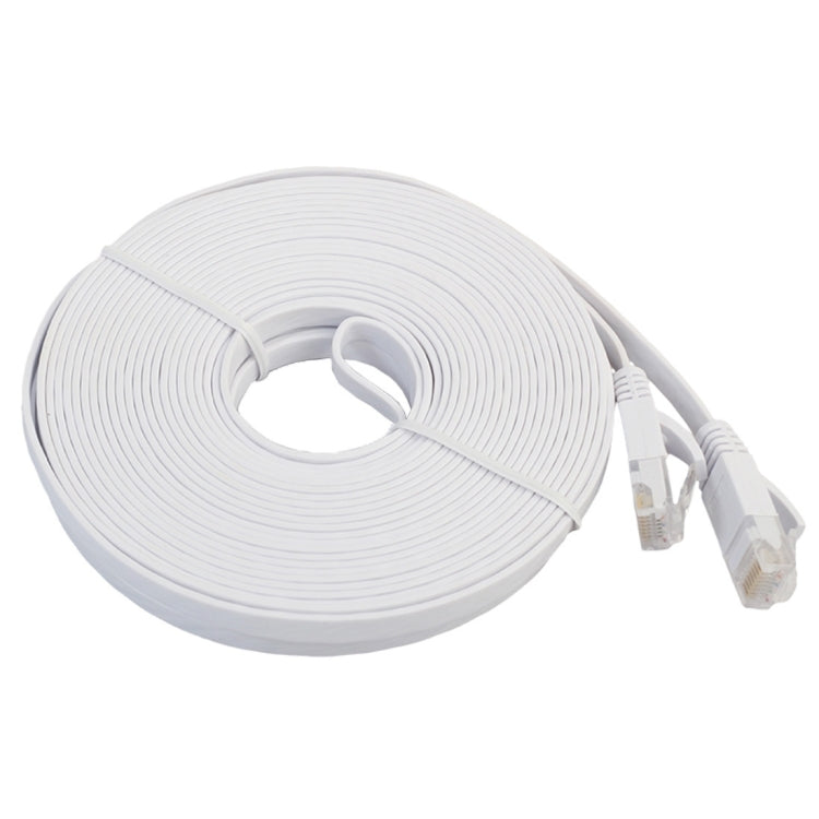 15m CAT6 超薄扁平乙太網路 LAN 線，RJ45 連接線，長度：15m