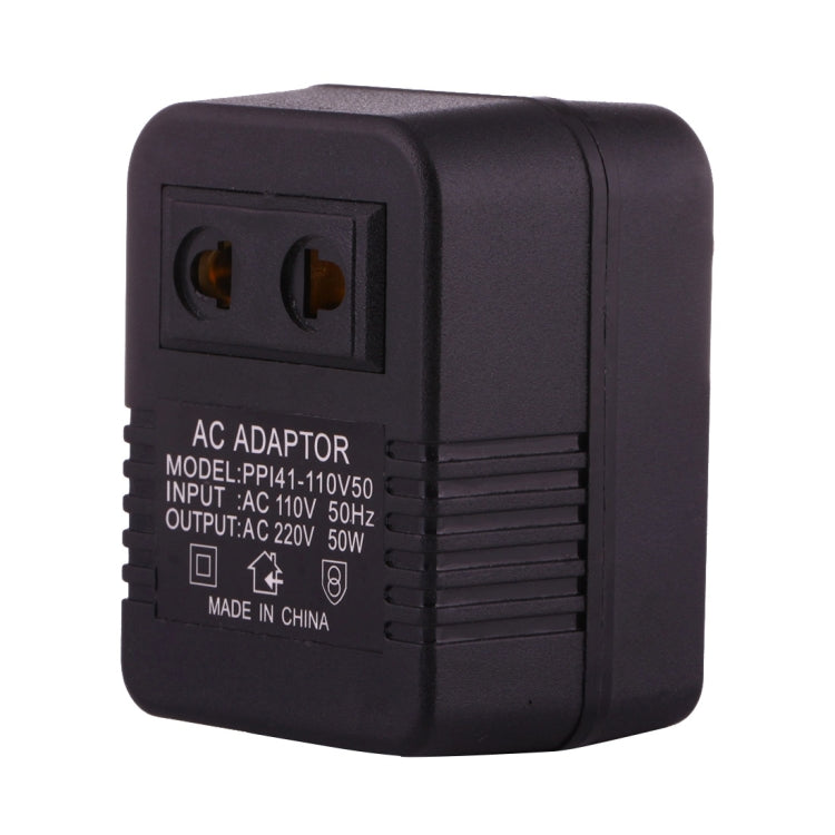 110V 轉 220V 50W 交流電源插座轉接器，歐規/美規插頭轉美規插頭，110V 轉 220V 50W