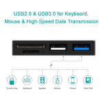 ROCKETEK RT-SGO727 USB 3.0 + USB 2.0 + Micro USB 介面集線器，適用 Microsoft Surface Go，附 2 個 TF 卡與 SD 卡插槽，RT-SGO727