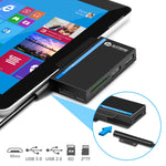ROCKETEK RT-SGO727 USB 3.0 + USB 2.0 + Micro USB 介面集線器，適用 Microsoft Surface Go，附 2 個 TF 卡與 SD 卡插槽，RT-SGO727