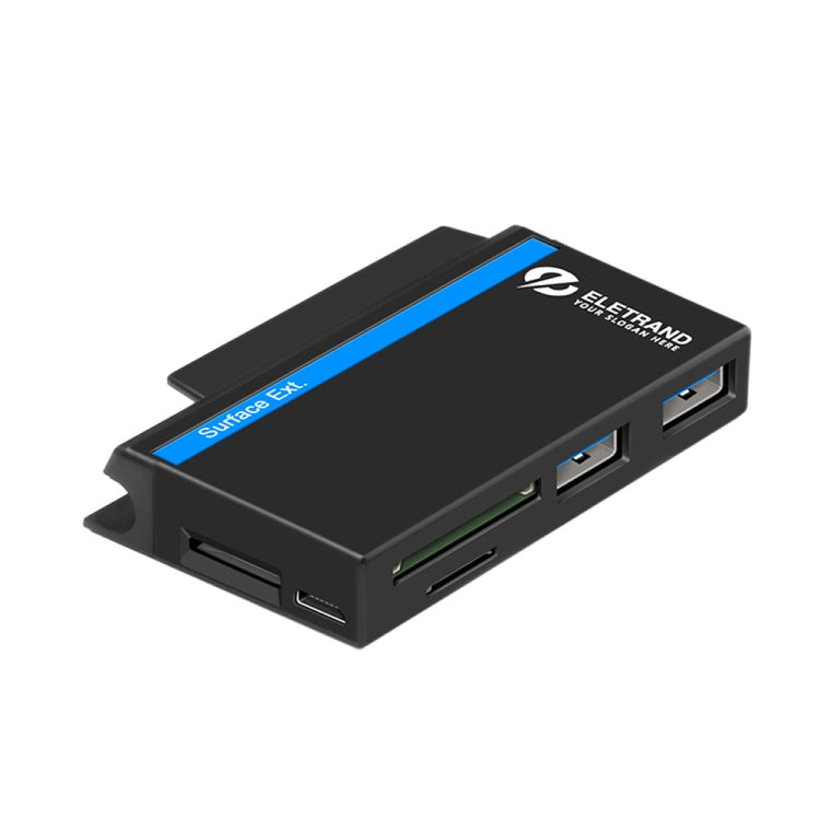 ROCKETEK RT-SGO737 2 個 USB 3.0 + Micro USB 介面集線器，適用於 Microsoft Surface Go，含 2 個 TF 卡與 SD 卡插槽，RT-SGO737