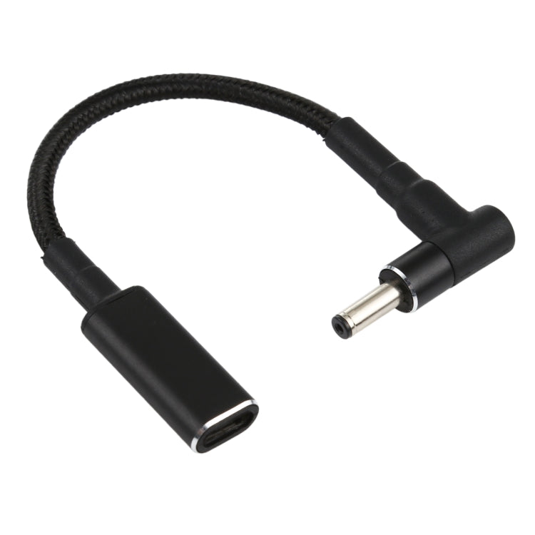 PD 100W 18.5-20V 4.0 x 1.35mm 彎頭轉 USB-C / Type-C 轉接尼龍編織線，4.0 x 1.35mm