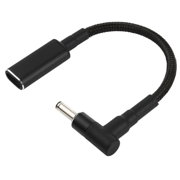 PD 100W 18.5-20V 4.0 x 1.35mm 彎頭轉 USB-C / Type-C 轉接尼龍編織線，4.0 x 1.35mm