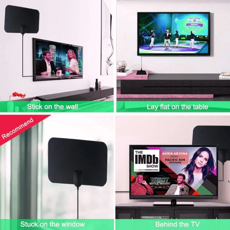 AN-1001 5dBi/25dBi 室內 HDTV 天線，雙面貼紙，VHF170-230/UHF470-862MHz，AN-1001