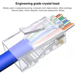 10 個 Cat6e 無屏蔽通過式 RJ45 連接器模組插頭，Cat6e 無屏蔽通過式