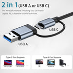 BYL-2218TU 8合1 USB + USB-C / Type-C轉USB多功能擴充基座集線器轉接器，BYL-2218TU