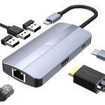 BYL-2209 6 合 1 USB-C / Type-C 轉 USB 多功能擴充基座集線器轉接器，BYL-2209
