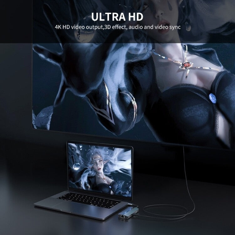 BYL-2209 6 合 1 USB-C / Type-C 轉 USB 多功能擴充基座集線器轉接器，BYL-2209