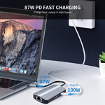 BYL-2209 6 合 1 USB-C / Type-C 轉 USB 多功能擴充基座集線器轉接器，BYL-2209