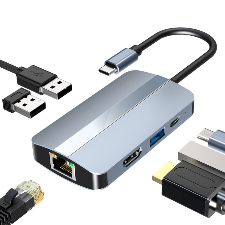 BYL-2203 6 合 1 USB-C / Type-C 轉 USB 多功能擴充基座集線器轉接器，BYL-2203