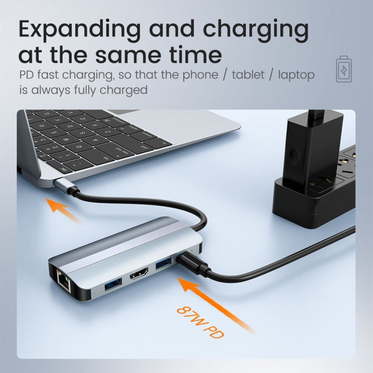 BYL-2206 9 合 1 USB-C / Type-C 轉 USB 多功能擴充基座集線器轉接器，BYL-2206