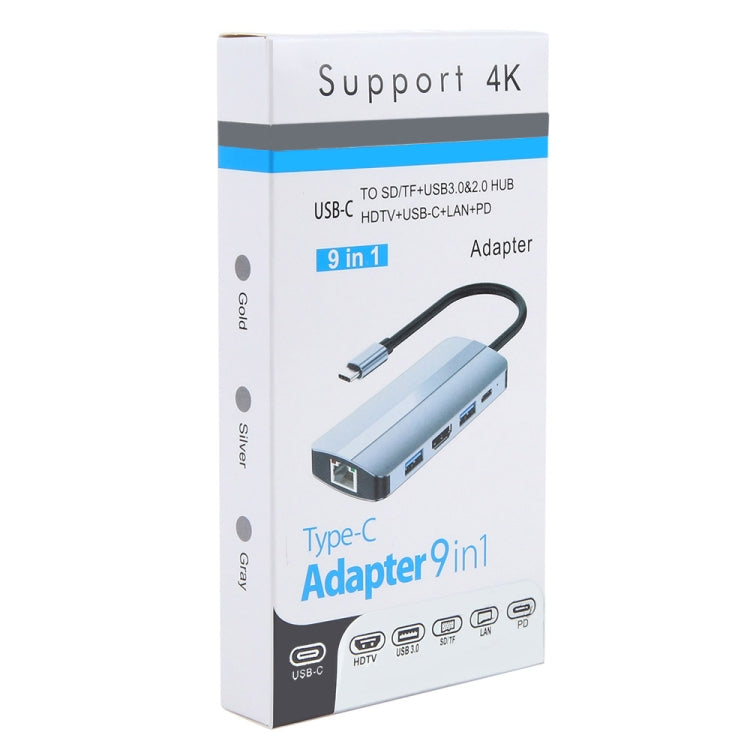 BYL-2206 9 合 1 USB-C / Type-C 轉 USB 多功能擴充基座集線器轉接器，BYL-2206
