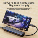 BYL-2302 5 合 1 USB-C / Type-C 轉 USB 多功能擴充基座集線器轉接器，帶 1000M 網路埠，BYL-2302
