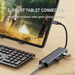 BYL-2302 5 合 1 USB-C / Type-C 轉 USB 多功能擴充基座集線器轉接器，帶 1000M 網路埠，BYL-2302