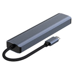 BYL-2210 6 合 1 USB-C / Type-C 轉 USB 多功能擴充基座集線器轉接器，帶 1000M 網路埠，BYL-2210
