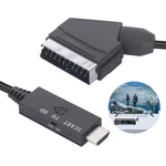 Scart轉HDMI相容轉換器視訊音訊轉接線，Scart轉HDMI