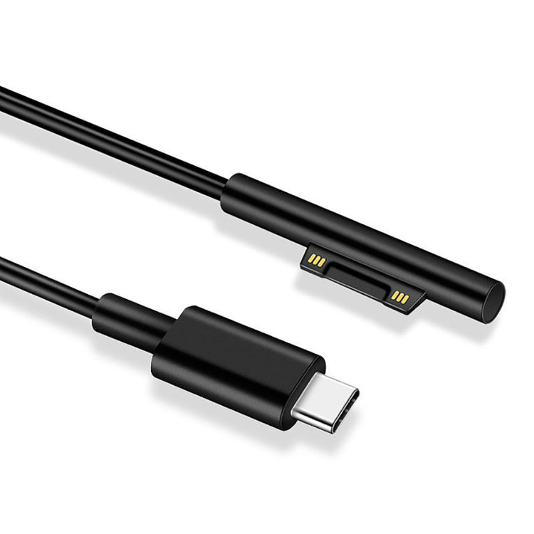 Surface Pro 7 / 6 / 5轉USB-C / Type-C公頭介面電源轉接充電線，適用Microsoft Surface Pro 7 / 6 / 5 / 4 / 3 / Microsoft Surface Go，Type-C轉Microsoft Surface