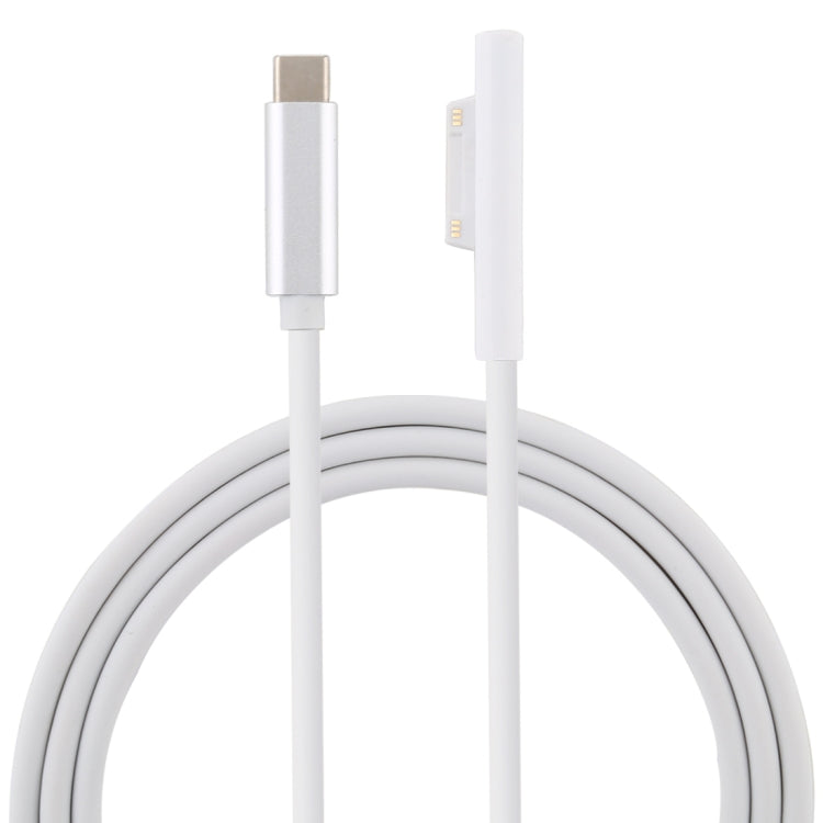Surface Pro 7 / 6 / 5轉USB-C / Type-C公頭介面電源轉接充電線，適用Microsoft Surface Pro 7 / 6 / 5 / 4 / 3 / Microsoft Surface Go，Type-C轉Microsoft Surface