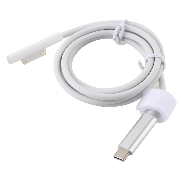 Surface Pro 7 / 6 / 5轉USB-C / Type-C公頭介面電源轉接充電線，適用Microsoft Surface Pro 7 / 6 / 5 / 4 / 3 / Microsoft Surface Go，Type-C轉Microsoft Surface