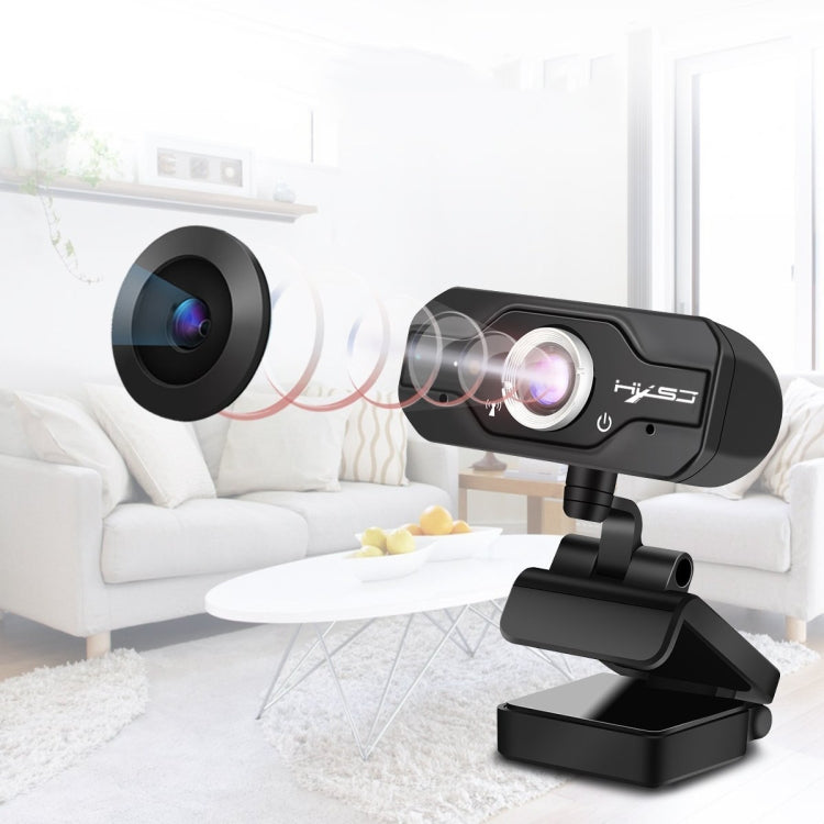 HXSJ S50 30fps 100 百萬像素 720P 高清網路攝影機 適用於桌上型電腦／筆記型電腦／智慧電視，附 10 米吸音麥克風，線長：1.4 米，S50