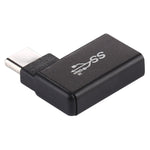 Type-C / USB-C公頭轉USB 3.2母頭90度彎頭鋁合金轉接器，Type-C公頭轉USB 3.2母頭