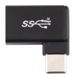 Type-C / USB-C公頭轉USB 3.2母頭90度彎頭鋁合金轉接器，Type-C公頭轉USB 3.2母頭