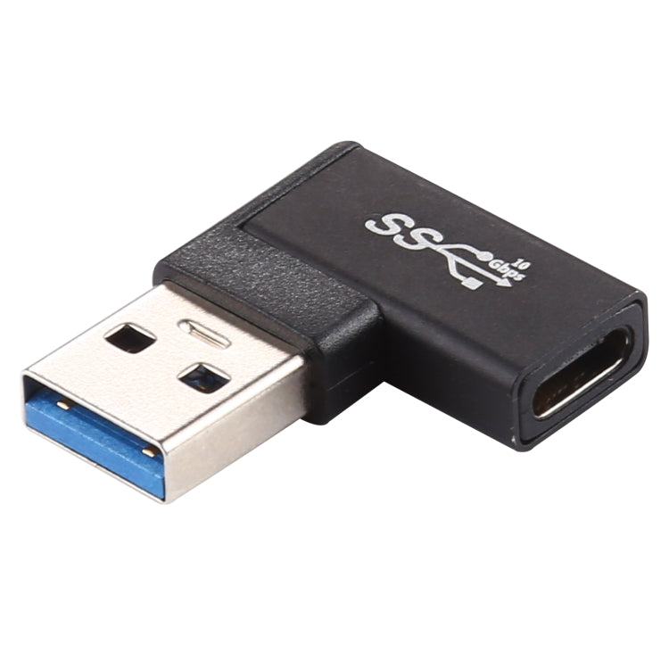Type-C / USB-C母頭轉USB 3.0公頭90度彎頭鋁合金轉接器，Type-C母頭轉USB 3.0公頭