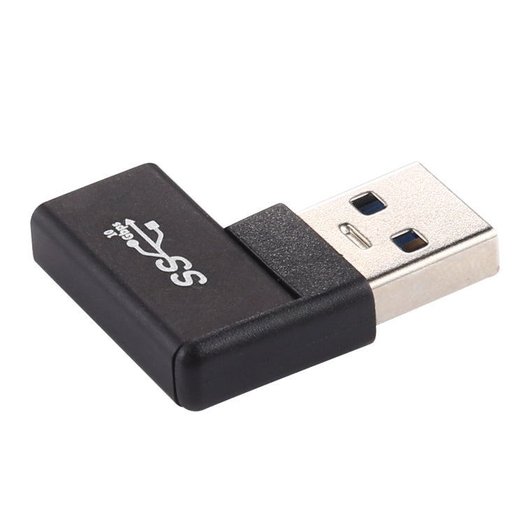 Type-C / USB-C母頭轉USB 3.0公頭90度彎頭鋁合金轉接器，Type-C母頭轉USB 3.0公頭
