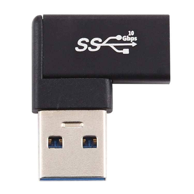 Type-C / USB-C母頭轉USB 3.0公頭90度彎頭鋁合金轉接器，Type-C母頭轉USB 3.0公頭