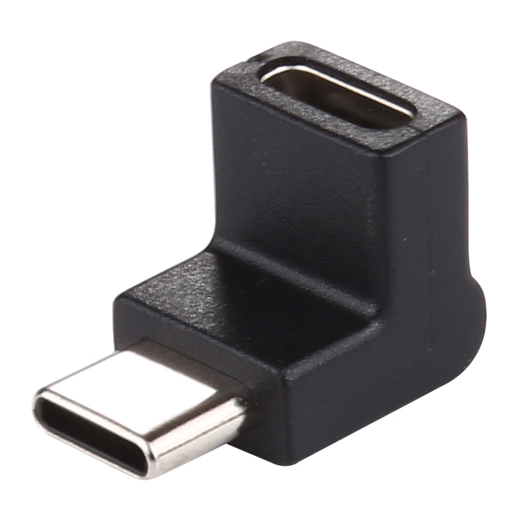 Type-C / USB-C公頭轉Type-C / USB-C母頭90度彎頭鋁合金轉接器，Type-C公頭轉Type-C母頭