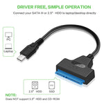 USB-C / Type-C 3.1 公頭轉 SATA（15 針 + 7 針）硬碟資料轉換線，長度：20cm，Type-C 轉 SATA