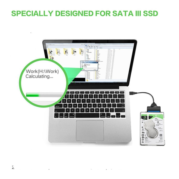 USB-C / Type-C 3.1 公頭轉 SATA（15 針 + 7 針）硬碟資料轉換線，長度：20cm，Type-C 轉 SATA