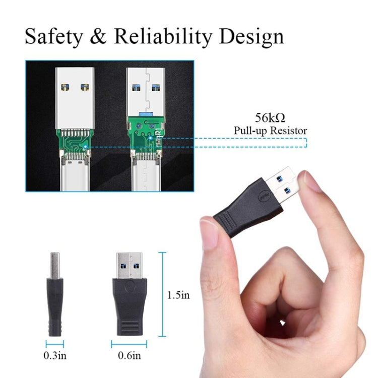 USB 3.0 公頭轉 USB-C / Type-C 3.1 母頭轉接器，AM 轉 USB Type-C