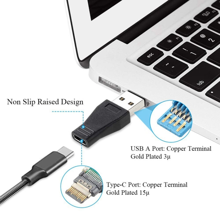 USB 3.0 公頭轉 USB-C / Type-C 3.1 母頭轉接器，AM 轉 USB Type-C