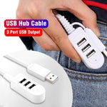 30cm TPE USB A 對 3 埠 USB 母集線器轉接器