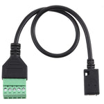 迷你 5 針母頭轉 5 針可插拔端子免焊 USB 連接器免焊接轉接線，長度：30cm，迷你 5 針母頭