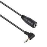 2.5mm 右角度公頭轉 3.5mm 母頭立體聲 AUX 音訊直流電源轉換線，長度：14公分
