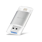 Richwell 3 合 1 64G Type-C + 8 Pin + USB 3.0 金屬雙蓋推拉式隨身碟，具 OTG 功能