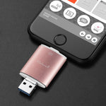 Richwell 3 合 1 64G Type-C + 8 Pin + USB 3.0 金屬雙蓋推拉式隨身碟，具 OTG 功能