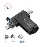 Richwell 3合1 16G Type-C + Micro USB + USB 3.0 金屬隨身碟，具OTG功能
