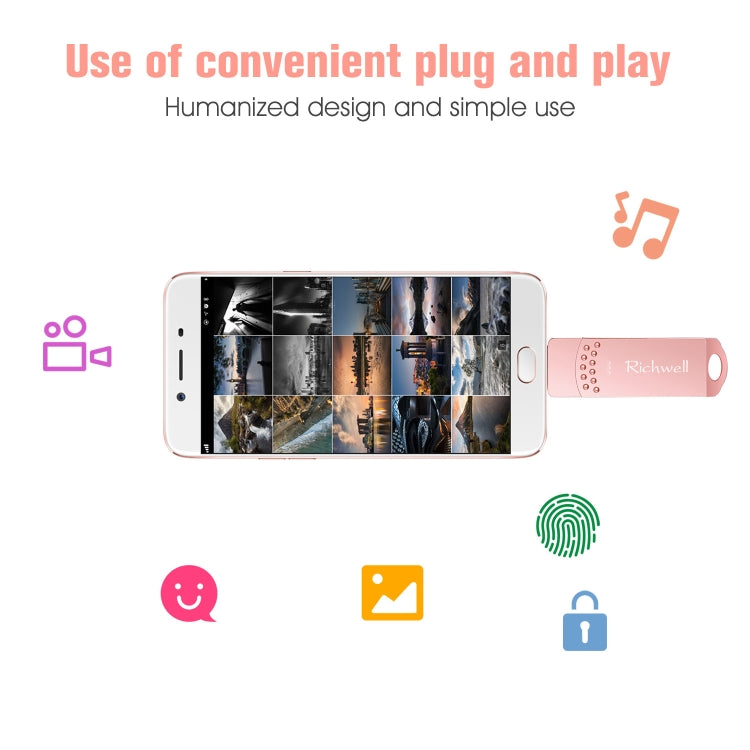 Richwell 3合1 16G Type-C + Micro USB + USB 3.0 金屬隨身碟，具OTG功能