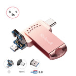 Richwell 3合1 16G Type-C + Micro USB + USB 3.0 金屬隨身碟，具OTG功能