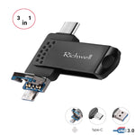 Richwell 3合1 128G Type-C + Micro USB + USB 3.0 金屬隨身碟，具OTG功能