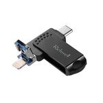 Richwell 128G Type-C + 8 Pin + USB 3.0 金屬隨身碟，具OTG功能