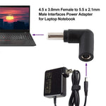 4.5 x 3.0mm母頭轉5.5 x 2.1mm公頭介面電源轉接器，適用筆記型電腦