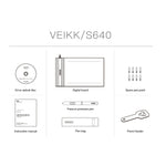 VEIKK S640 6x4 吋 5080 LPI 電子繪圖板，S640