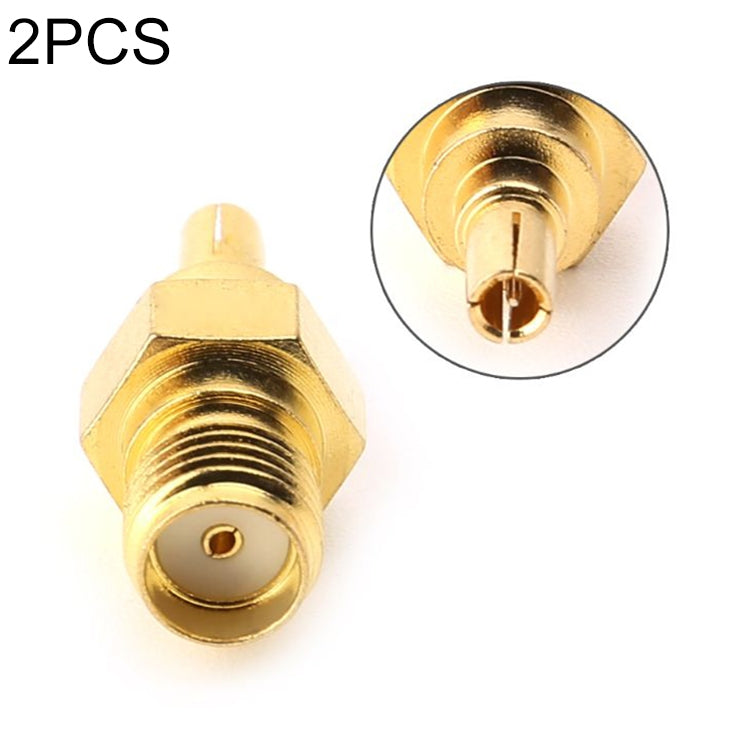 2 件裝 SMA 母頭轉 CRC9 公頭射頻同軸連接器，SMA 母轉 CRC9 公